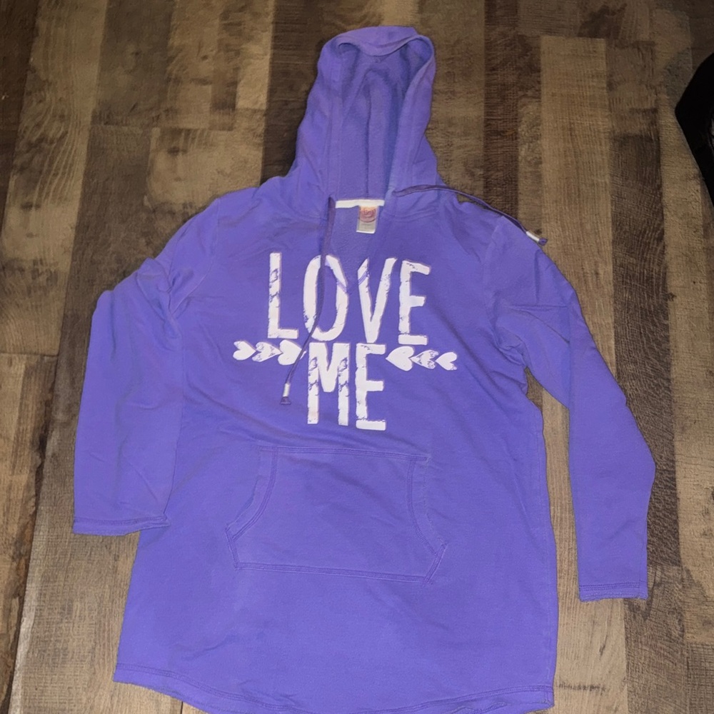 Love Me Purple Hoodie - Size L - Great Condition!
